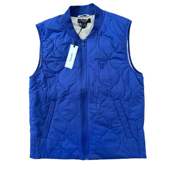 Tilley Quilt Coppin zip Golf Vest Gilet Blue ( S ) - Picture 1 of 3